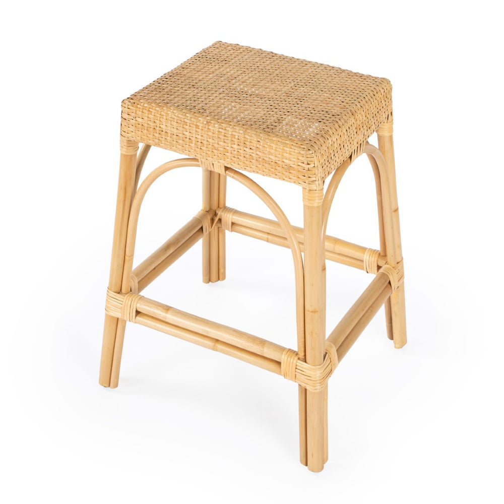 Butler Specialty Robias  24.5" Natural Rectangular Rattan Counter Stool 5513404