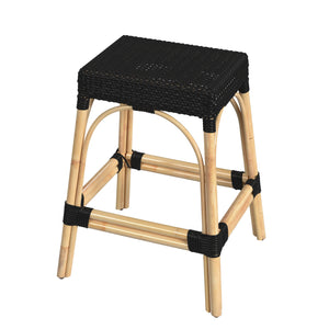 Butler Specialty Tobias 24.5" Rattan Black Counter Stool 5513425