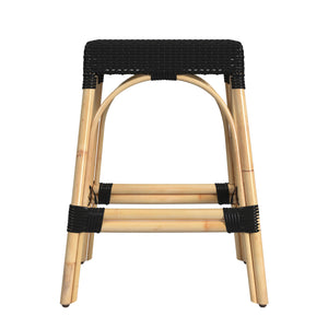Butler Specialty Tobias 24.5" Rattan Black Counter Stool 5513425