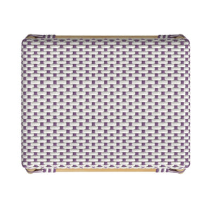 Butler Specialty Tobias 24.5" Rattan White and Purple Counter Stool 5513429
