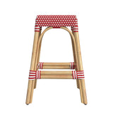 Butler Specialty Tobias 24.5" Rattan Red and White Counter Stool 5513430