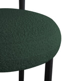 Bordeaux Boucle Fabric / Iron / Wood / Foam Contemporary Green Boucle Fabric Stool - 23" W x 22" D x 35.5" H