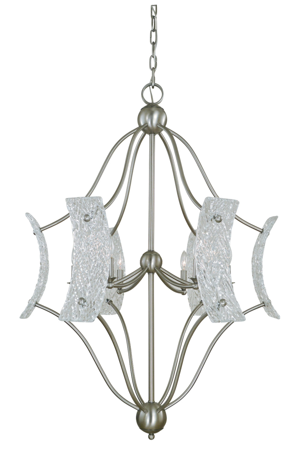 6-Light Brushed Nickel Palermo Foyer Chandelier