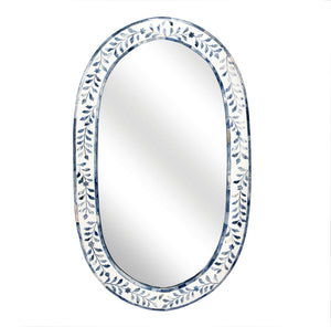 Butler Specialty Trubadur Blue and White Bone Inlay Wall Mirror 5528417