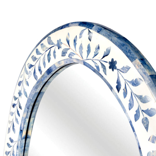 Butler Specialty Trubadur Blue and White Bone Inlay Wall Mirror 5528417