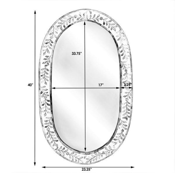 Butler Specialty Trubadur Blue and White Bone Inlay Wall Mirror 5528417
