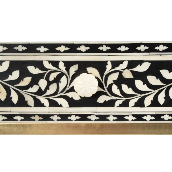 Butler Specialty Perilla Black and White Bone Inlay Writing Desk 5529318