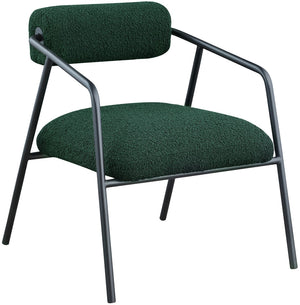 Carly Boucle Fabric / Iron / Foam Contemporary Green Fabric Accent Chair - 26" W x 28" D x 30" H