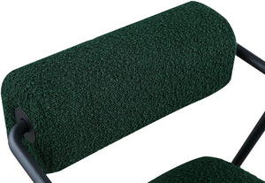 Carly Boucle Fabric / Iron / Foam Contemporary Green Fabric Accent Chair - 26" W x 28" D x 30" H