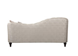 Athalia Vintage Sofa with 4 Pillows Shimmering Pearl Fabric (PI XU020-4$3041-71E) • Wood Leg 55305-ACME