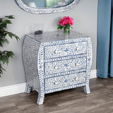 Butler Specialty Trubadur Blue and White Bone Inlay 3 Drawer Chest 5531417