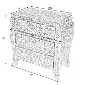 Butler Specialty Trubadur Blue and White Bone Inlay 3 Drawer Chest 5531417