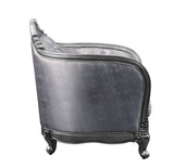 Ariadne Transitional Chair with 1 Pillow Fabric (cc#) • Platinum (cc#) --> Nicole 55347-ACME