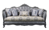 Ariadne Transitional Sofa with 5 Pillows Fabric (cc#) • Platinum (cc#) --> Nicole 55345-ACME