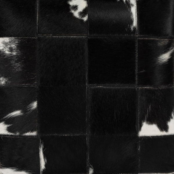 Butler Specialty Victorian Hair on Hide Black and White Ottoman 5535373