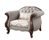 Miyeon Transitional Chair with 1 Pillow Fabric (cc#) • Cherry (cc#) --> Nicole 55367-ACME