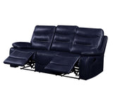 Aashi Contemporary Sofa (Motion) Navy Leather-Gel Match (Navy Leather-Gel Match HL0903) --> 22 RMB/M 55370-ACME