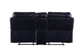 Aashi Contemporary Loveseat with Console (Motion) Navy Leather-Gel Match (Navy Leather-Gel Match HL0903) --> 22 RMB/M 55371-ACME