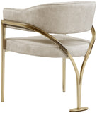 Madelyn Velvet / Iron / Foam Contemporary Stone Velvet Dining Chair - 23.5" W x 22" D x 30" H