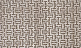 Saphir Zam Ornamental Lattice Rug, Taupe Gray/Ivory Cream, 7ft-6in x 16in Area Rug