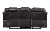 Braylon Contemporary Sofa (Motion) Magnetite PU (PU Tucson Magnetite) Brian conf. 55410-ACME