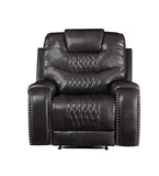 Braylon Contemporary Recliner (Motion) Magnetite PU (PU Tucson Magnetite) Brian conf. 55412-ACME