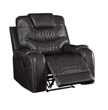 Braylon Contemporary Recliner (Motion) Magnetite PU (PU Tucson Magnetite) Brian conf. 55412-ACME