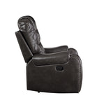 Braylon Contemporary Recliner (Motion) Magnetite PU (PU Tucson Magnetite) Brian conf. 55412-ACME