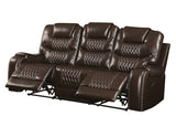 Braylon Contemporary Sofa (Motion) Brown PU (Tucson Brown) Brian conf. 55415-ACME