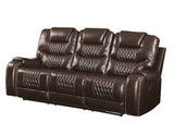 Braylon Contemporary Sofa (Motion) Brown PU (Tucson Brown) Brian conf. 55415-ACME