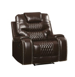 Braylon Contemporary Recliner (Motion) Brown PU (Tucson Brown) Brian conf. 55417-ACME