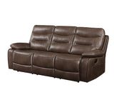 Aashi Contemporary Sofa (Motion) Brown Leather-Gel Match (YQ190901 Brown Leather-Gel Match) --> 22 RMB/M 55420-ACME