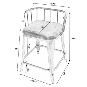 Butler Specialty Coriander Iron & Leather Counter Stool 5542344