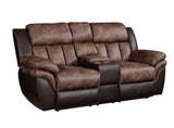 Jaylen Contemporary Loveseat with Console (Motion) Toffee & Espresso Polished MFB (PI# Sierra Toffee match Sierra Espresso) 55426-ACME