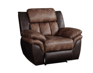 Jaylen Contemporary Recliner Toffee & Espresso Polished MFB (PI# Sierra Toffee match Sierra Espresso) 55427-ACME