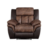 Jaylen Contemporary Recliner Toffee & Espresso Polished MFB (PI# Sierra Toffee match Sierra Espresso) 55427-ACME