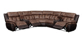 Jaylen Contemporary Sectional Sofa (Motion) Toffee & Espresso Polished MFB (PI# Sierra Toffee match Sierra Espresso) 55430-ACME