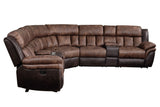 Jaylen Contemporary Sectional Sofa (Motion) Toffee & Espresso Polished MFB (PI# Sierra Toffee match Sierra Espresso) 55430-ACME