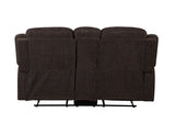 Madden Contemporary Loveseat with Console (Motion) Brown Chenille (Chenille SP0772A-21 -- PI# SP0772A-79) 55446-ACME