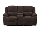 Madden Contemporary Loveseat with Console (Motion) Brown Chenille (Chenille SP0772A-21 -- PI# SP0772A-79) 55446-ACME