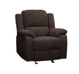 Madden Contemporary Glider Recliner Brown Chenille (Chenille SP0772A-21 -- PI# SP0772A-79) 55447-ACME