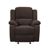 Madden Contemporary Glider Recliner Brown Chenille (Chenille SP0772A-21 -- PI# SP0772A-79) 55447-ACME