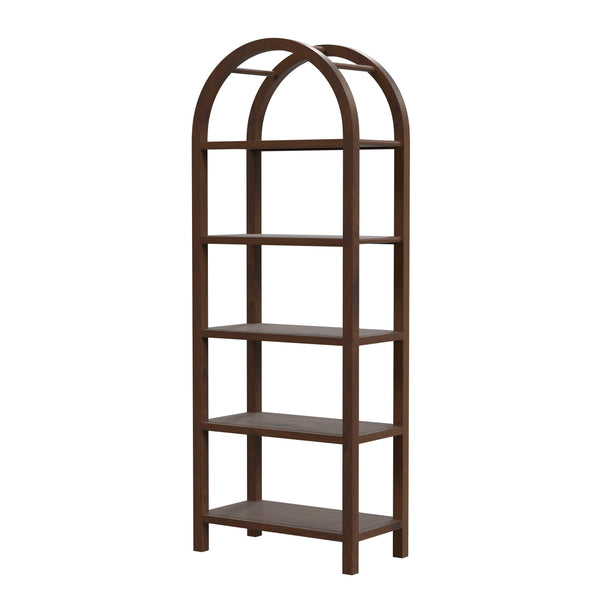 Butler Specialty Aila Arched 5 Tier Etagere XRT  MDF,  Walnut Veneer,Rubberwood 5545188-BUTLER