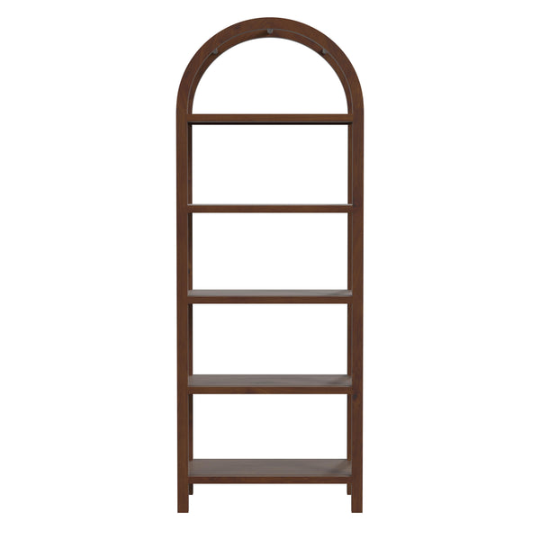 Butler Specialty Aila Arched 5 Tier Etagere XRT  MDF,  Walnut Veneer,Rubberwood 5545188-BUTLER