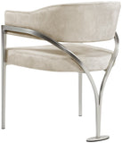 Madelyn Velvet / Iron / Foam Contemporary Stone Velvet Dining Chair - 23.5" W x 22" D x 30" H