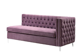 Rhett Transitional Sectional Sofa Purple Velvet (Purple MJ11-32) 55500-ACME