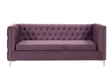 Rhett Transitional Sectional Sofa Purple Velvet (Purple MJ11-32) 55500-ACME