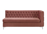 Rhett Transitional Sectional Sofa Coral Velvet (Pink FR88-9) color from qte 55505-ACME