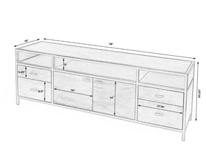 Butler Specialty Hans Wood and Iron Storage Tv Stand 5551419