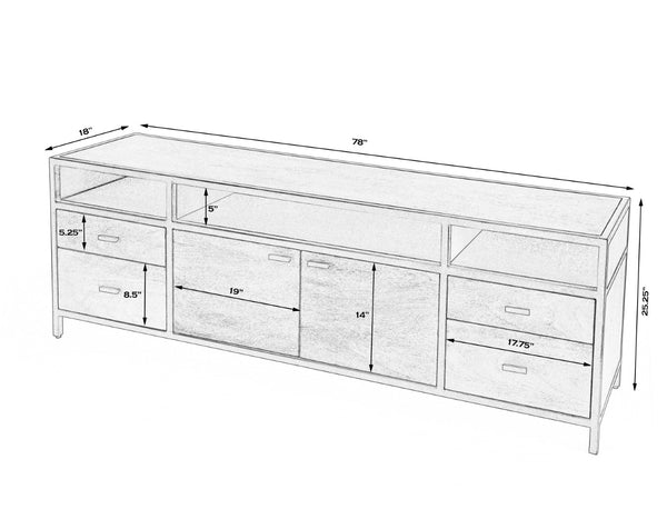 Butler Specialty Hans Wood and Iron Storage Tv Stand 5551419